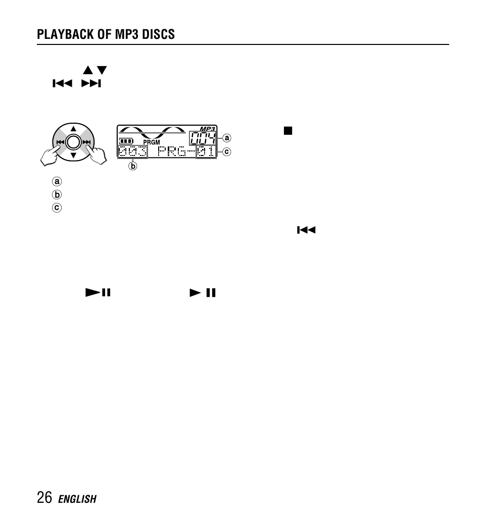 Playback of mp3 discs | Aiwa XP-Z3C User Manual | Page 26 / 32