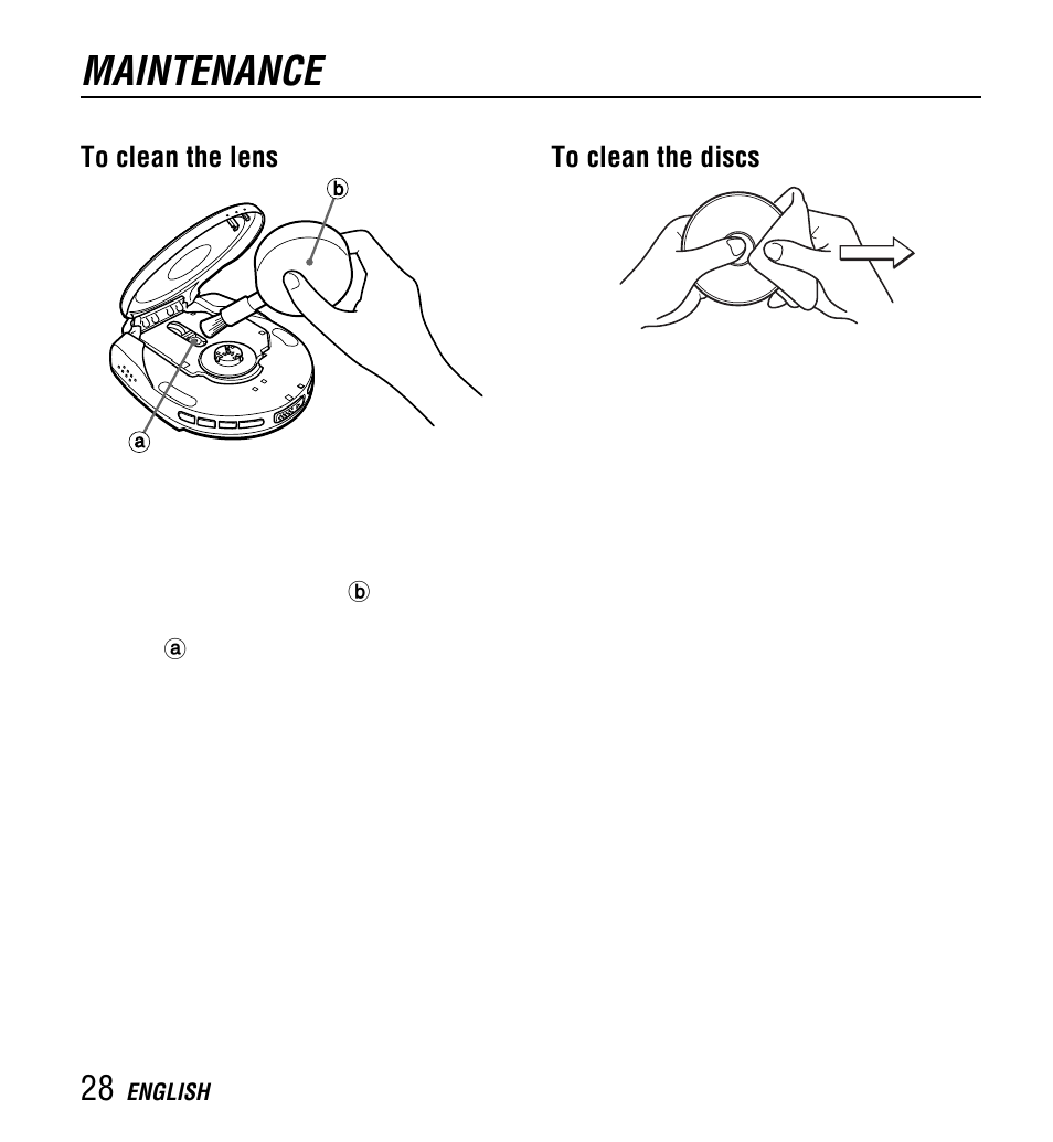 Maintenance | Aiwa XP-Z3C User Manual | Page 28 / 32