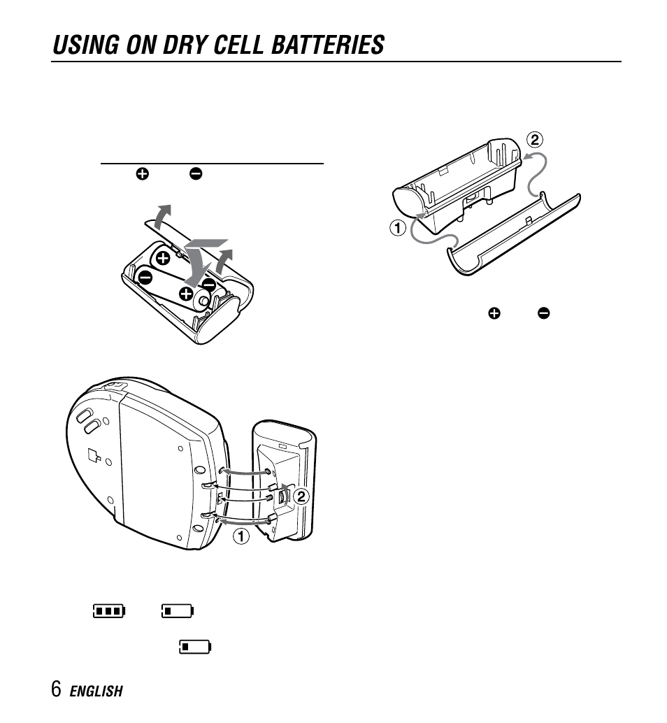 Using on dry cell batteries | Aiwa XP-Z3C User Manual | Page 6 / 32