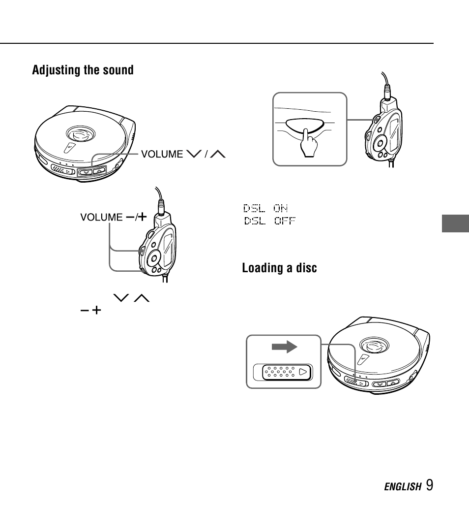 Loading a disc 1, Adjusting the sound | Aiwa XP-Z3C User Manual | Page 9 / 32