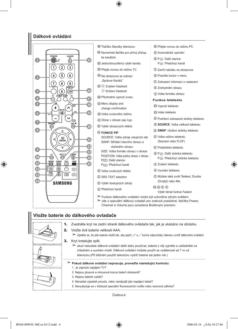 Samsung LE26R71B User Manual | Page 190 / 211