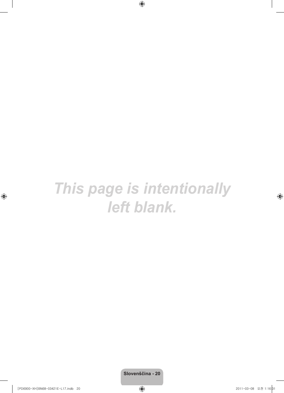 This page is intentionally left blank | Samsung PS51D6900DS User Manual | Page 310 / 310