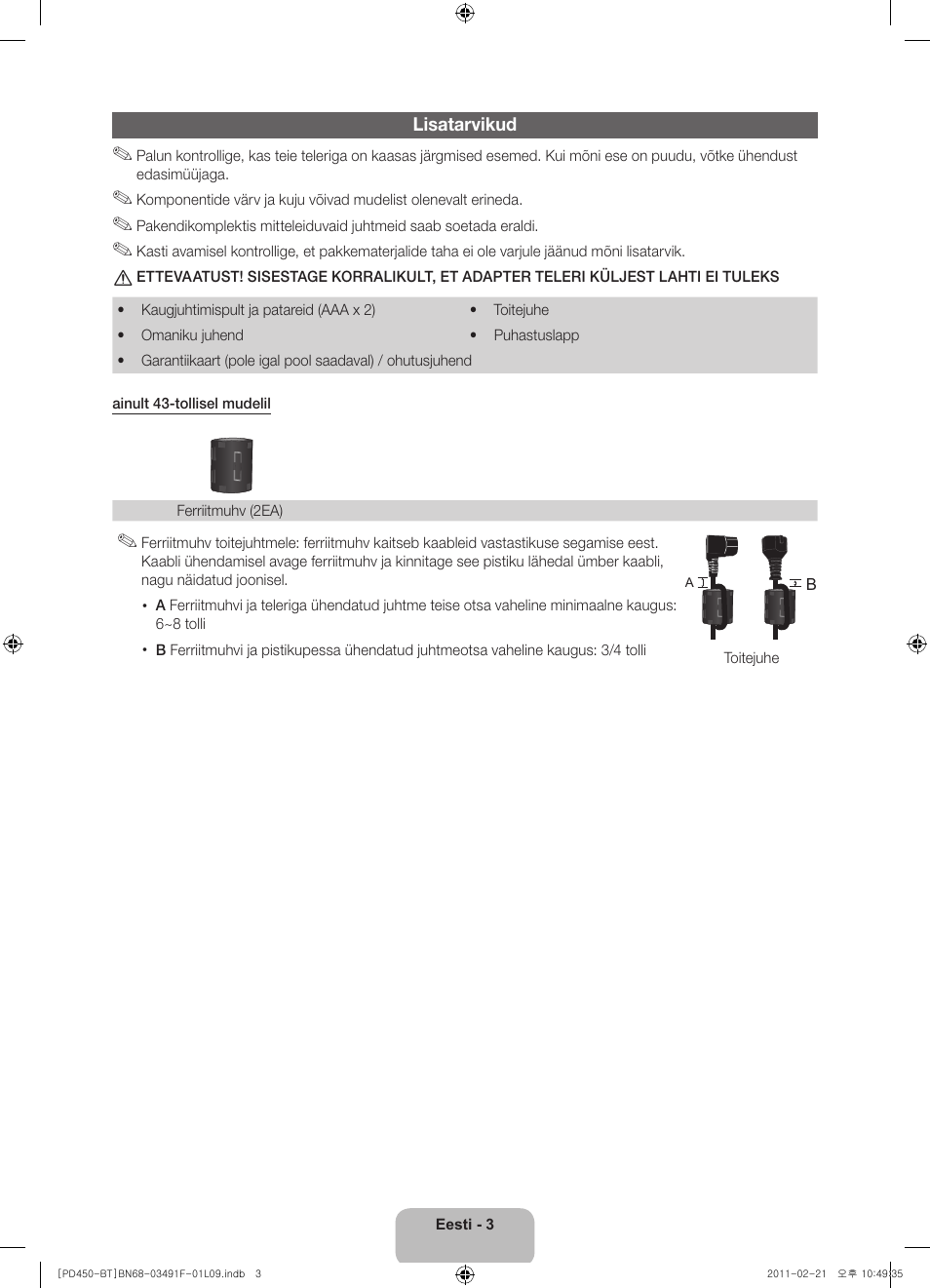 Samsung PS43D450A2W User Manual | Page 111 / 164