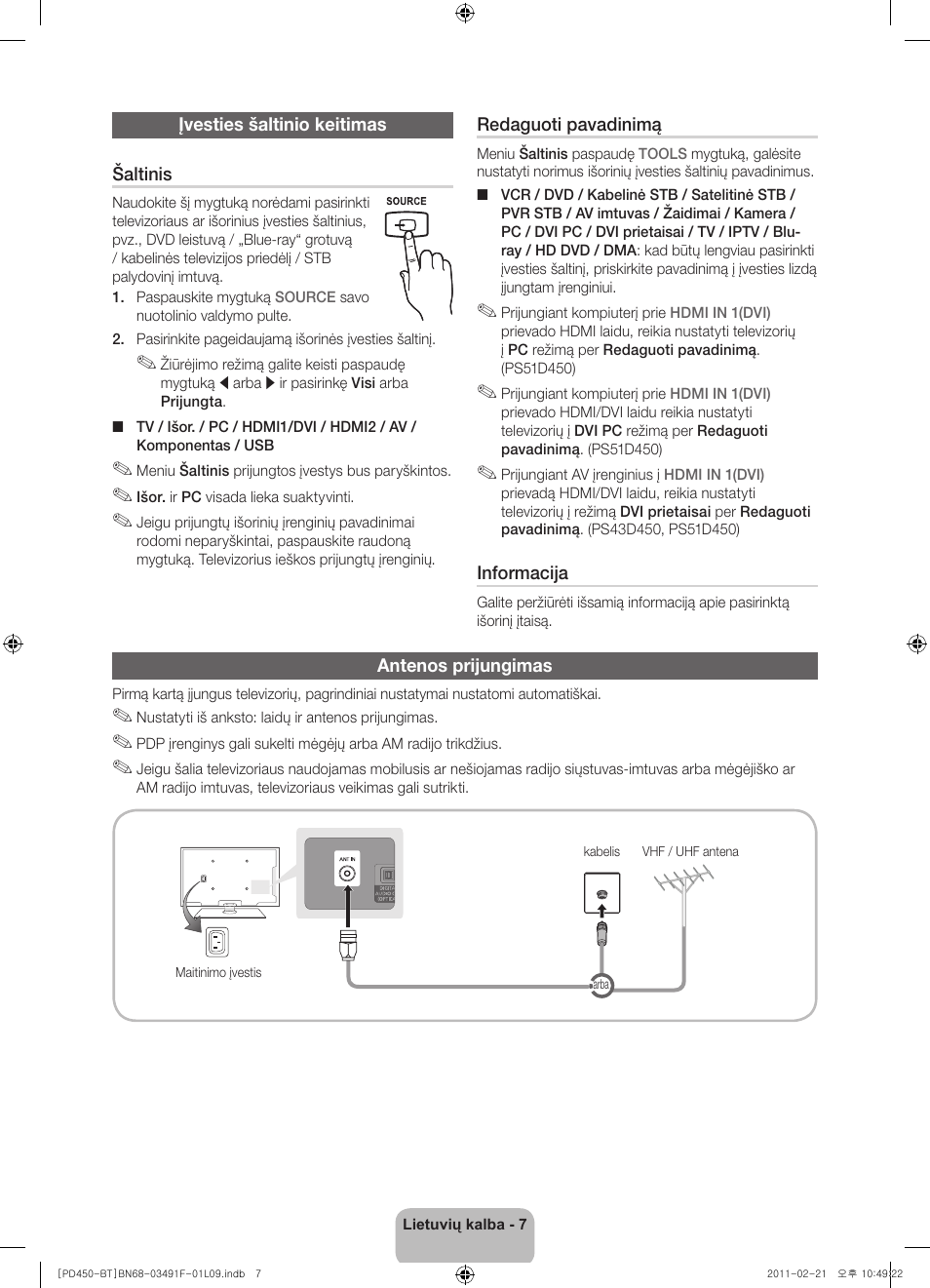 Samsung PS43D450A2W User Manual | Page 97 / 164