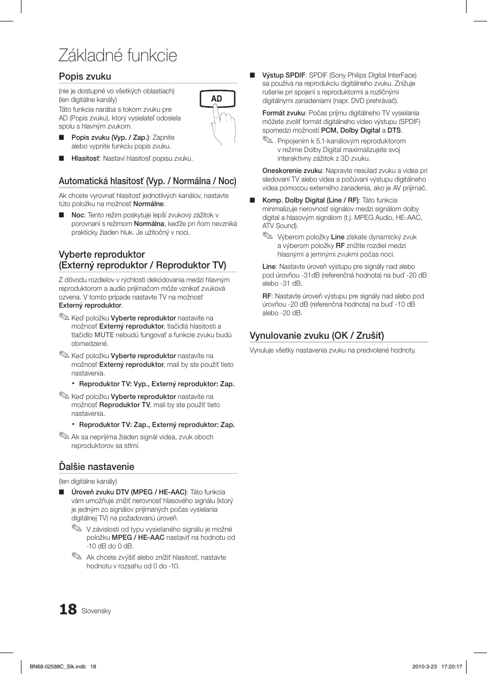 Základné funkcie, Fav.ch p.mode dual mts | Samsung LE19C350D1W User Manual | Page 249 / 331