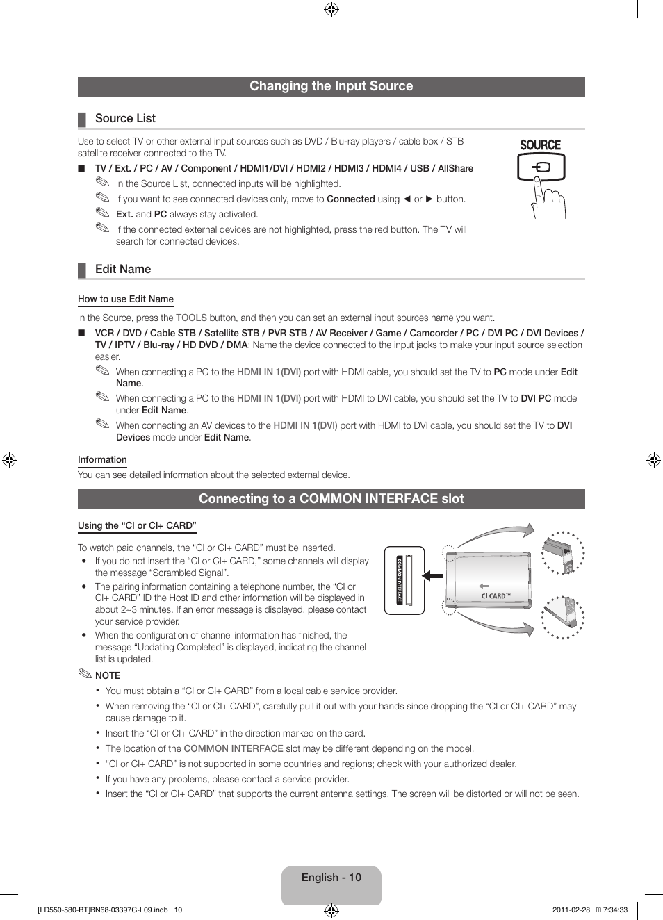 Samsung LE32D550K1W User Manual | Page 10 / 145