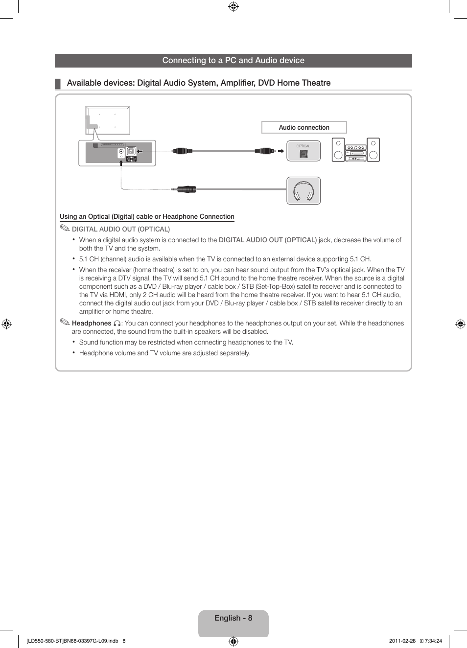 Samsung LE32D550K1W User Manual | Page 8 / 145