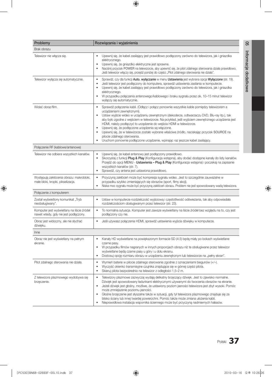 Samsung PS50C530C1W User Manual | Page 119 / 411