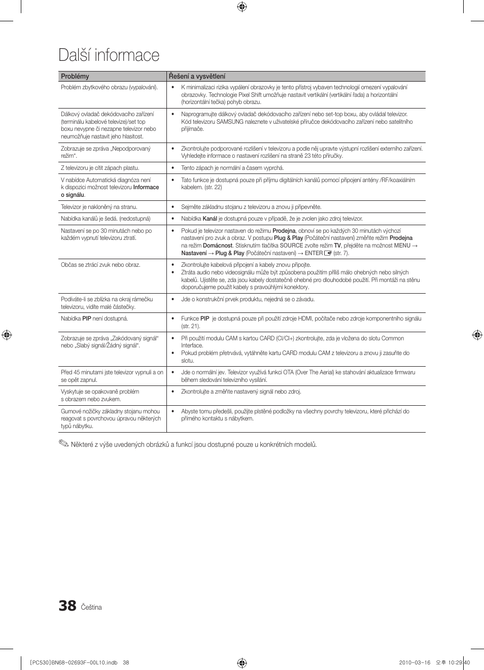 Další informace | Samsung PS50C530C1W User Manual | Page 284 / 411