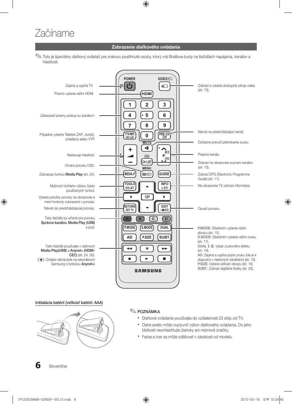 Začíname | Samsung PS50C530C1W User Manual | Page 293 / 411