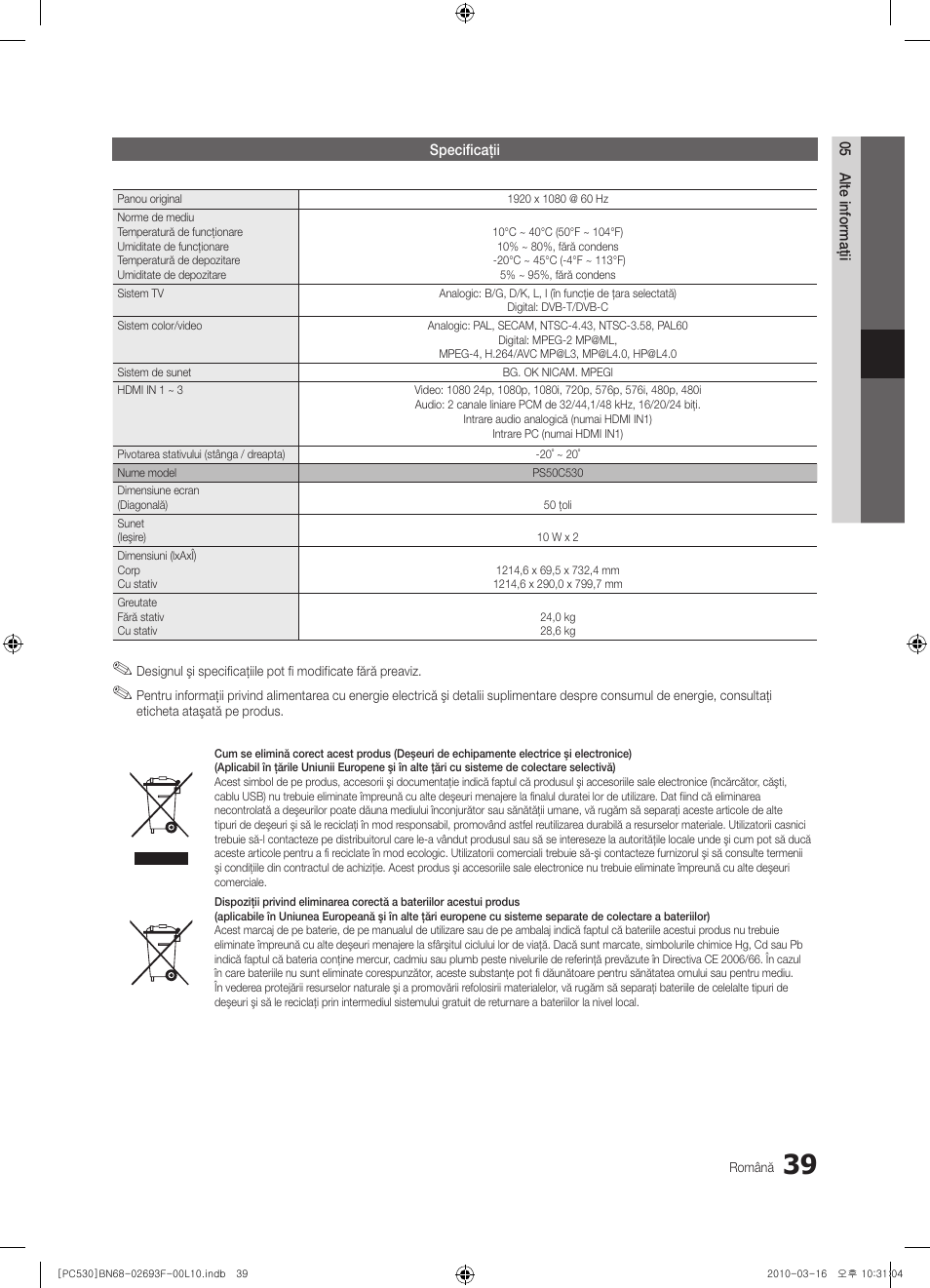 Samsung PS50C530C1W User Manual | Page 367 / 411