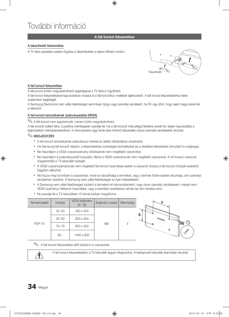 További információ | Samsung PS50C530C1W User Manual | Page 75 / 411