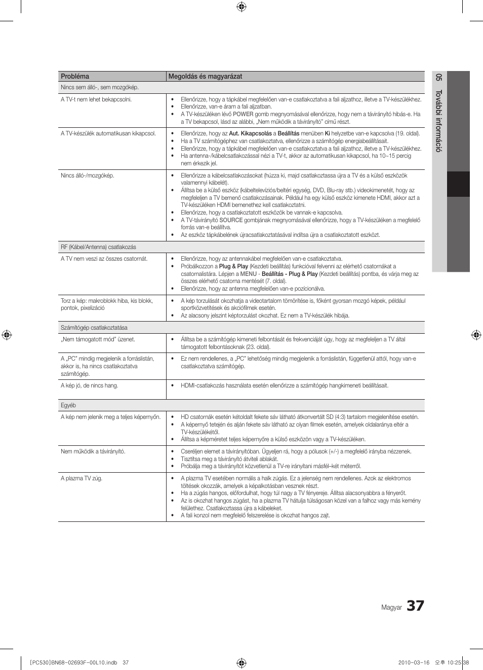 Samsung PS50C530C1W User Manual | Page 78 / 411