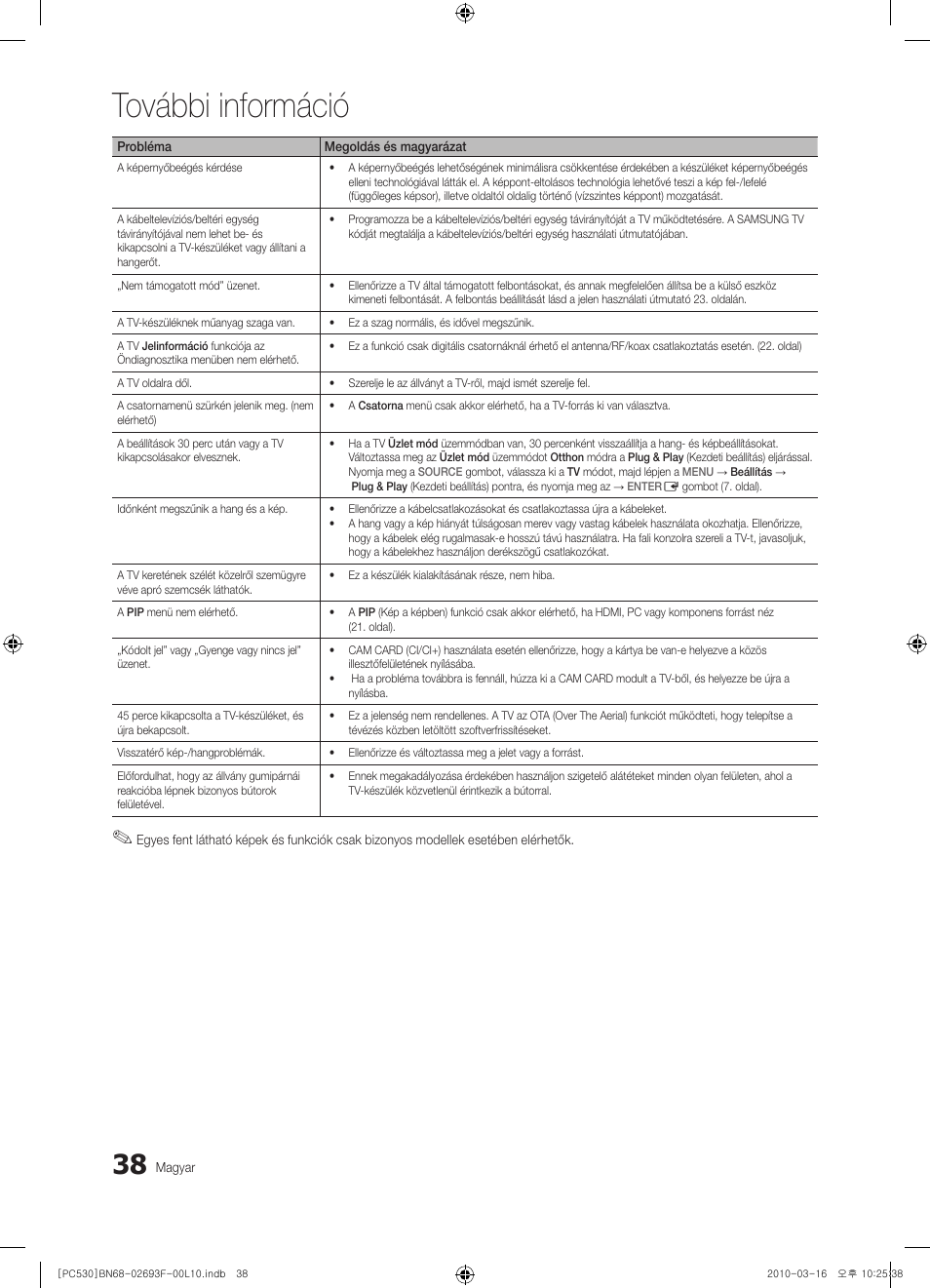 További információ | Samsung PS50C530C1W User Manual | Page 79 / 411