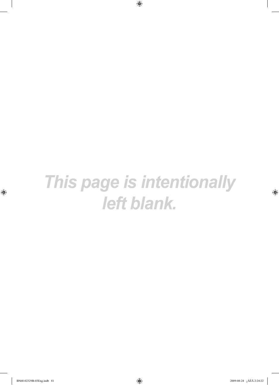 This page is intentionally left blank | Samsung UE32B7020WW User Manual | Page 83 / 702