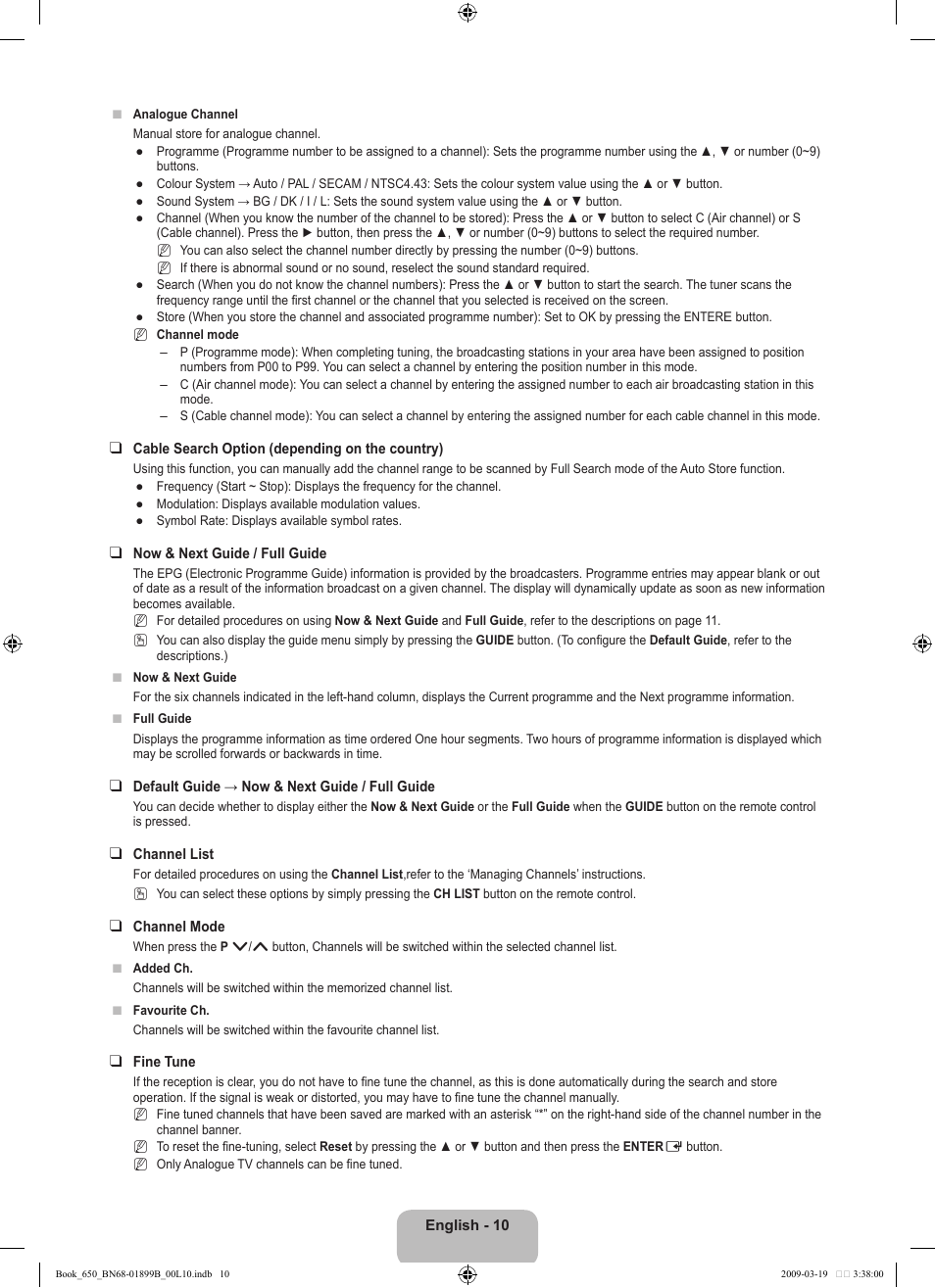Samsung LE22B650T6W User Manual | Page 12 / 288