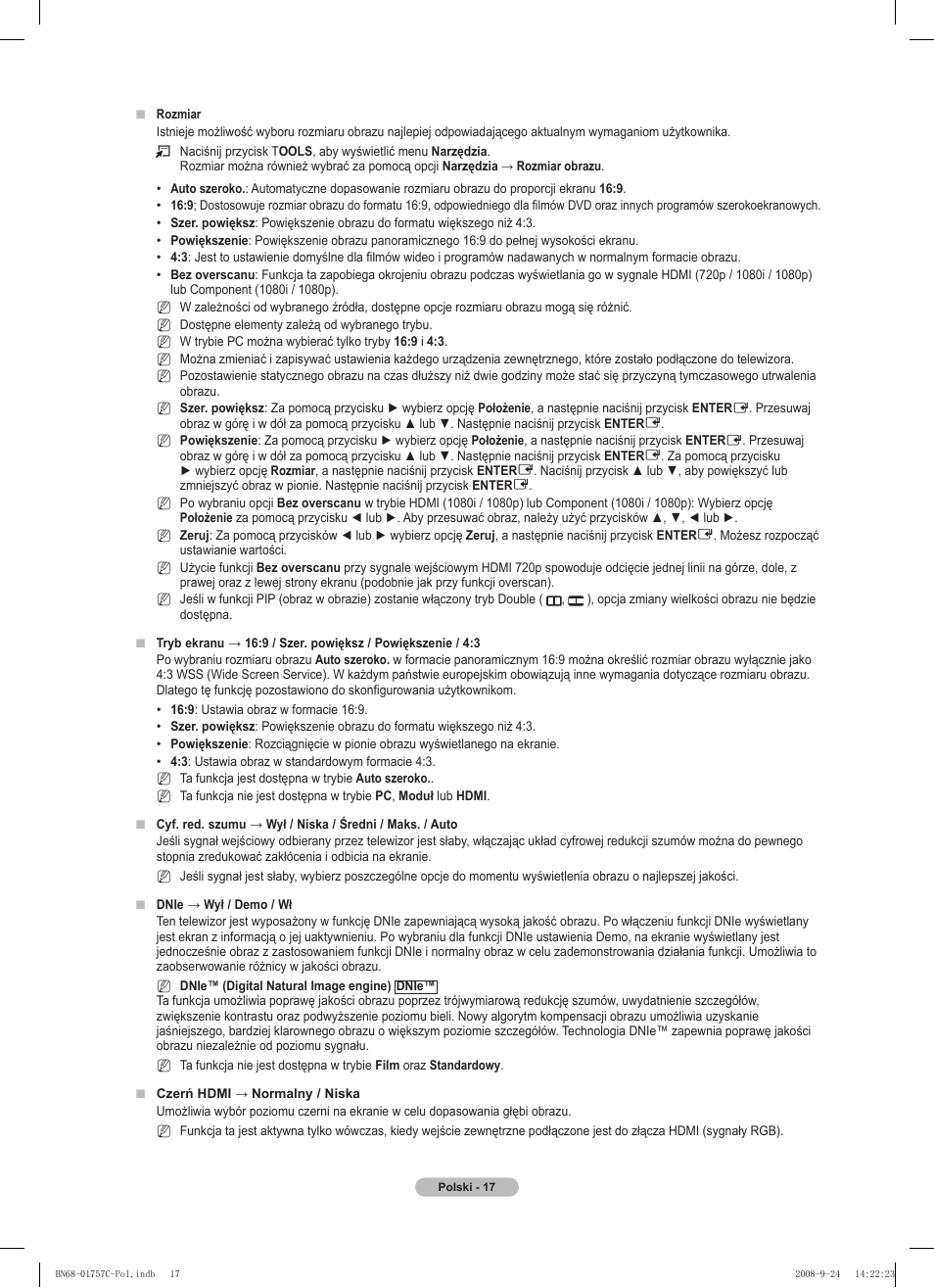 Samsung PS50A756T1M User Manual | Page 142 / 503