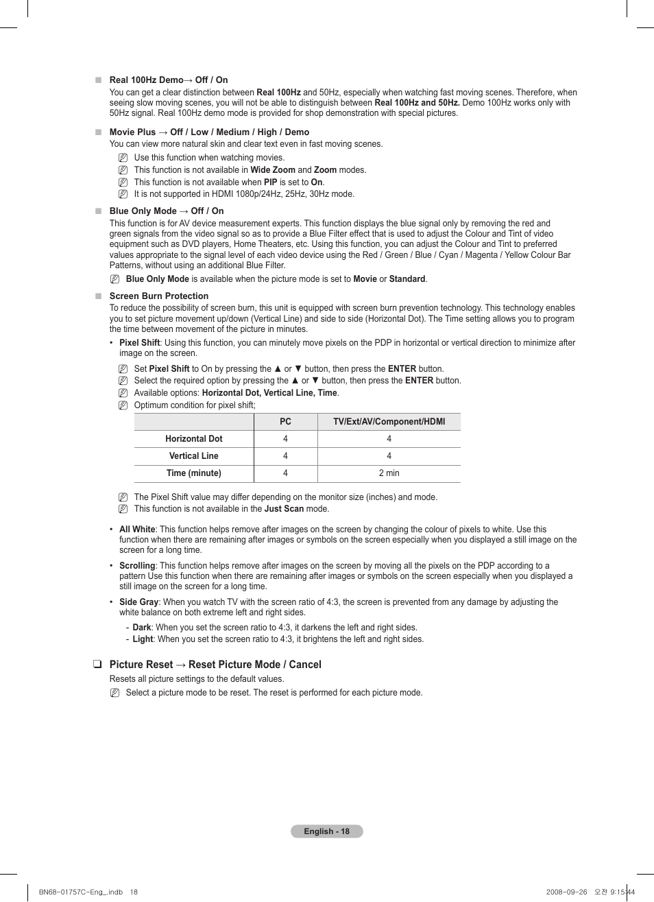 Samsung PS50A756T1M User Manual | Page 18 / 503