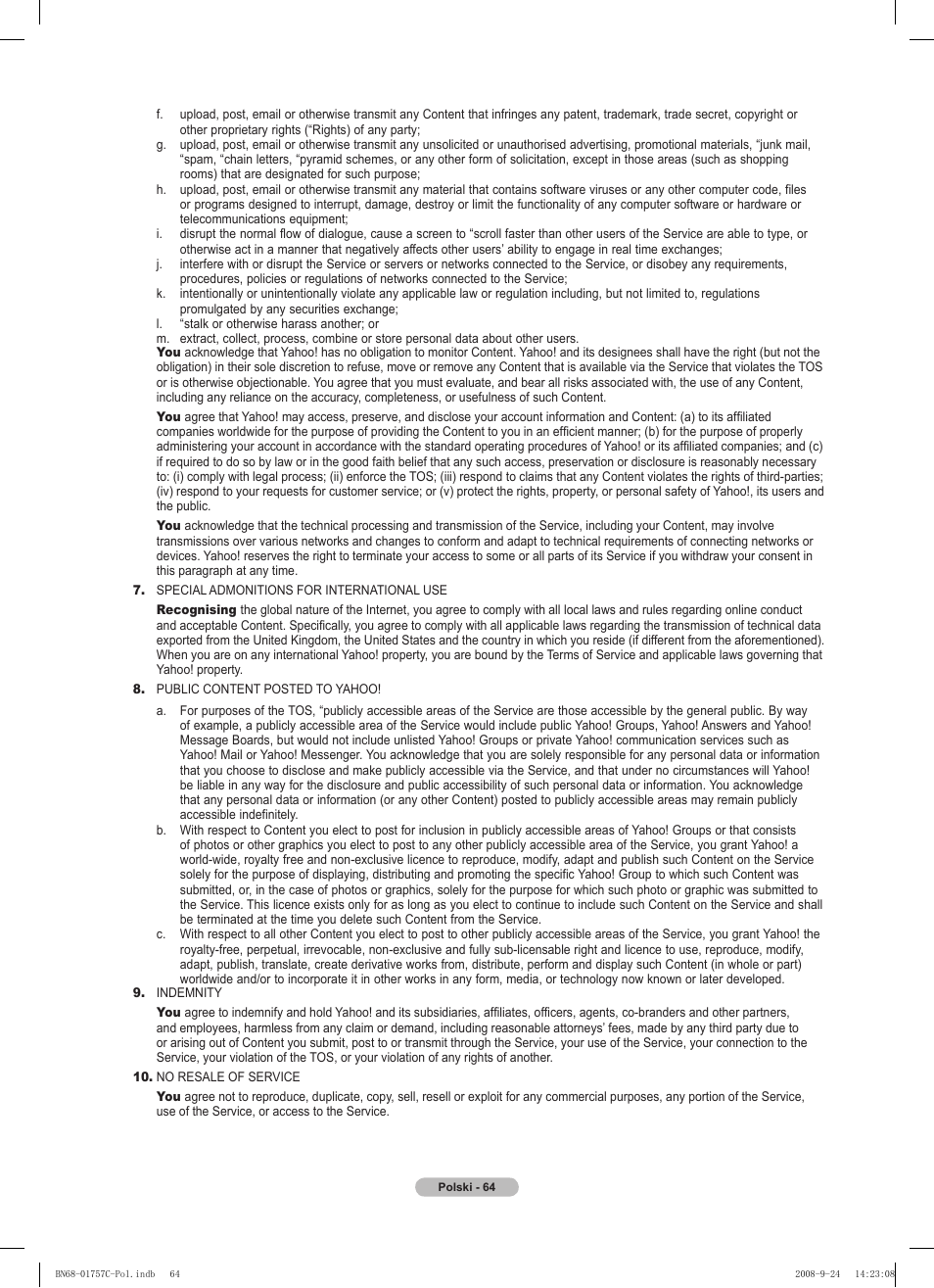 Samsung PS50A756T1M User Manual | Page 189 / 503