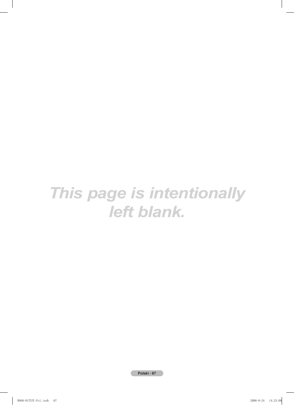 This page is intentionally left blank | Samsung PS50A756T1M User Manual | Page 192 / 503