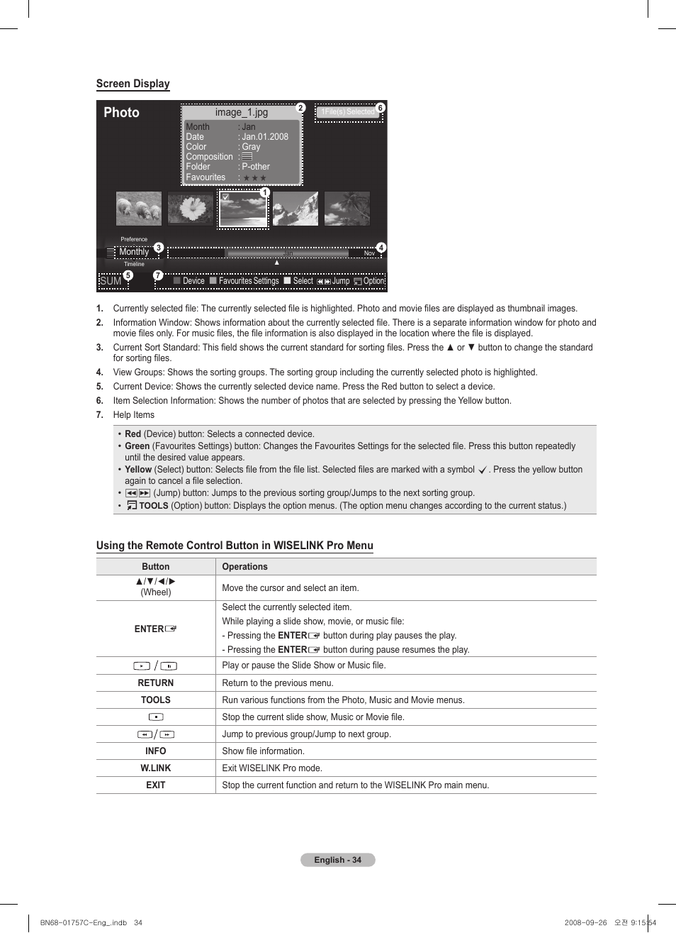 Photo | Samsung PS50A756T1M User Manual | Page 34 / 503