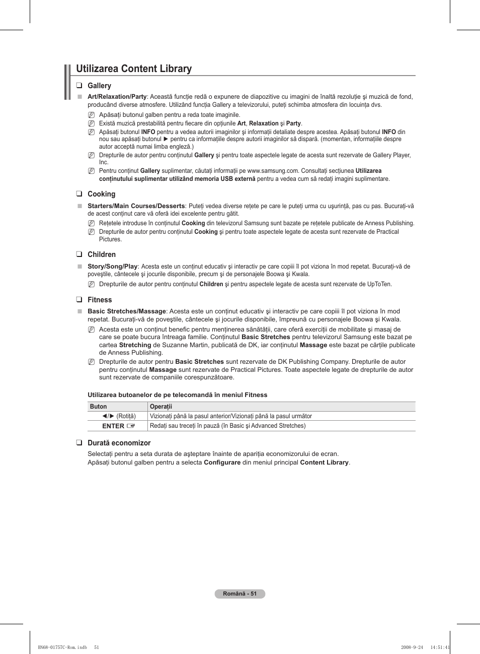 Utilizarea content library | Samsung PS50A756T1M User Manual | Page 491 / 503