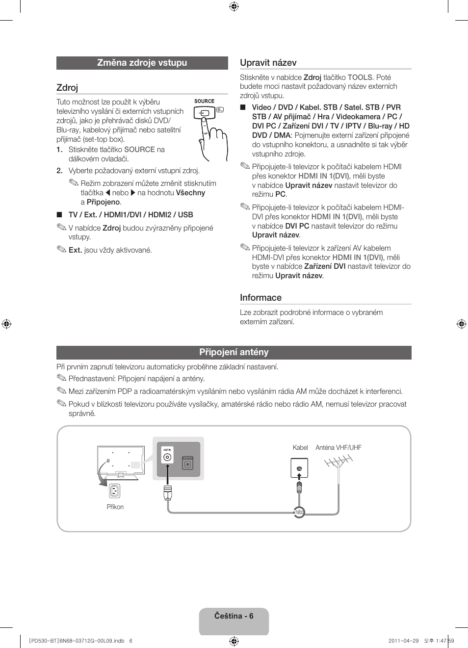 Samsung PS59D530A5W User Manual | Page 22 / 146