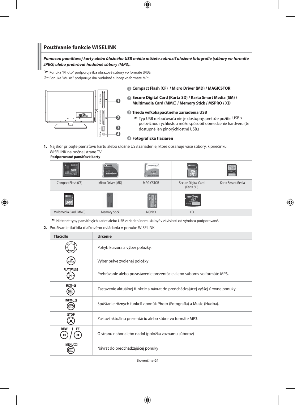 Používanie funkcie wiselink | Samsung LE40N71B User Manual | Page 246 / 355