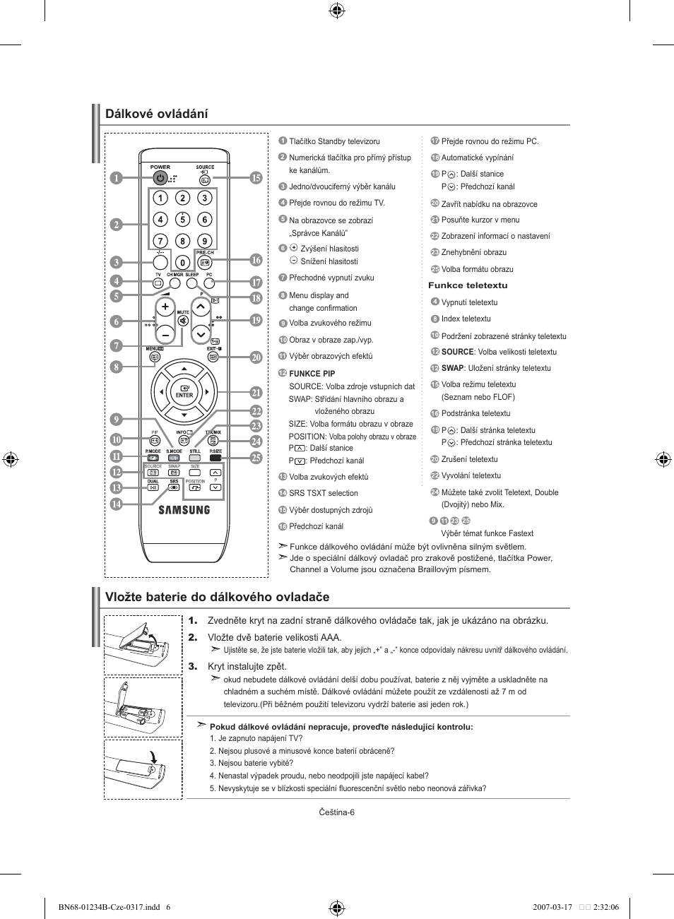 Samsung LE37S62B User Manual | Page 204 / 282