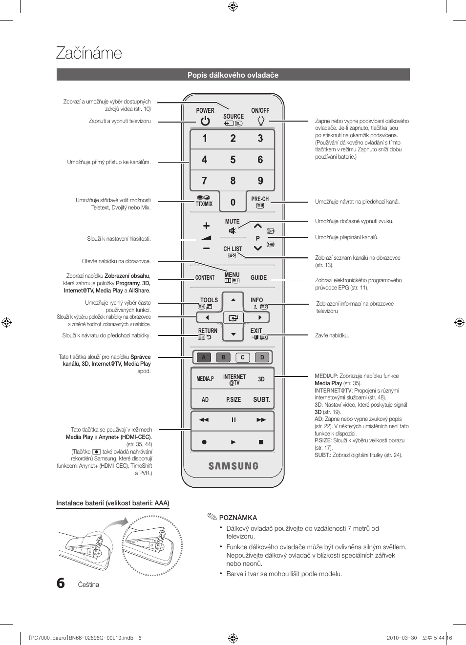 Začínáme | Samsung PS50C7000YW User Manual | Page 378 / 621