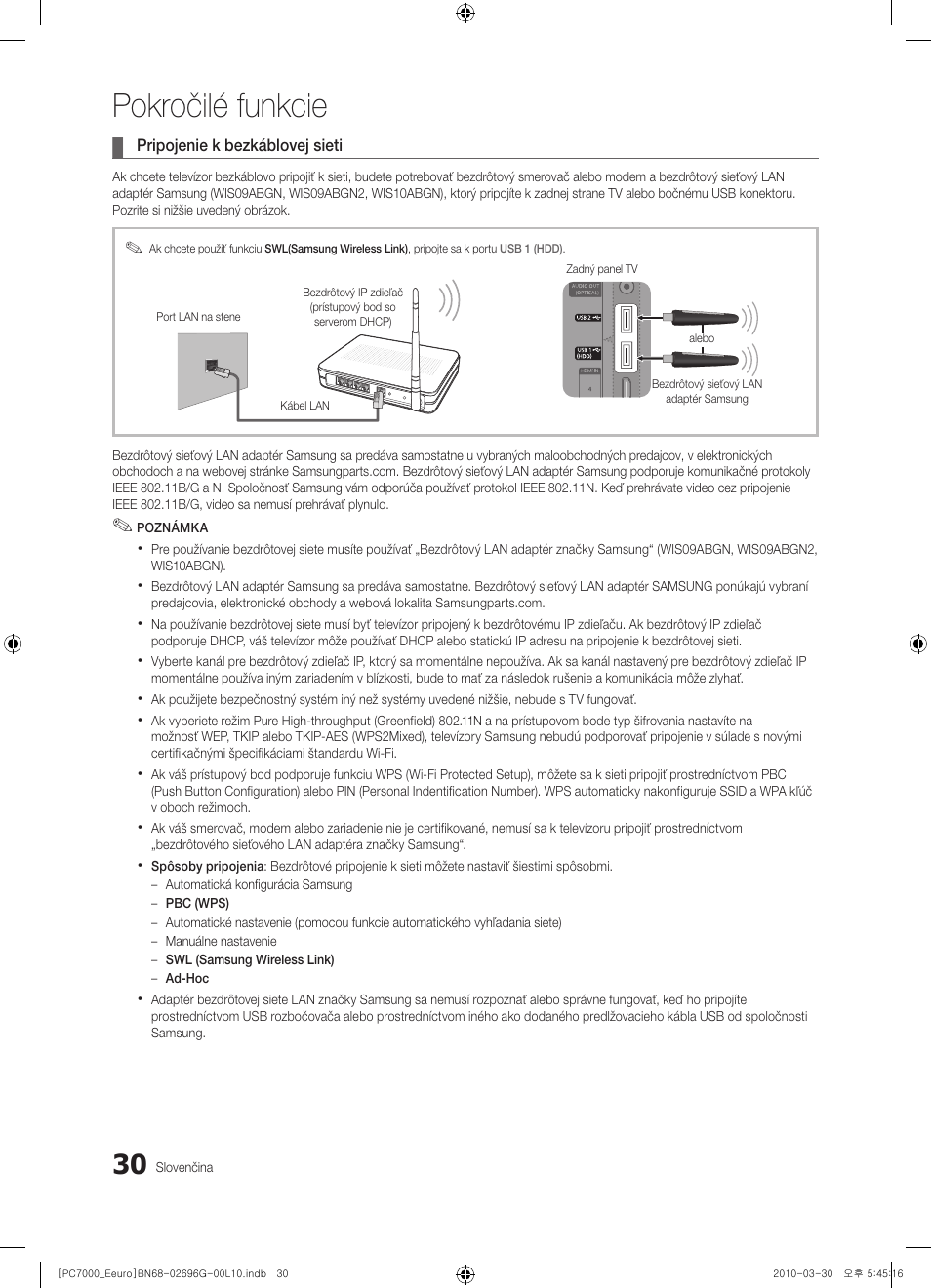 Pokročilé funkcie | Samsung PS50C7000YW User Manual | Page 464 / 621