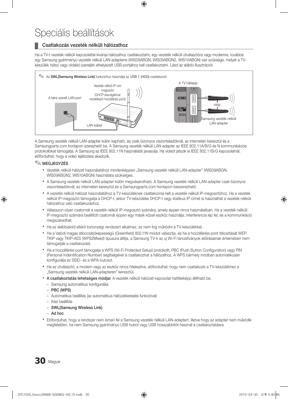 Speciális beállítások | Samsung PS50C7000YW User Manual | Page 92 / 621