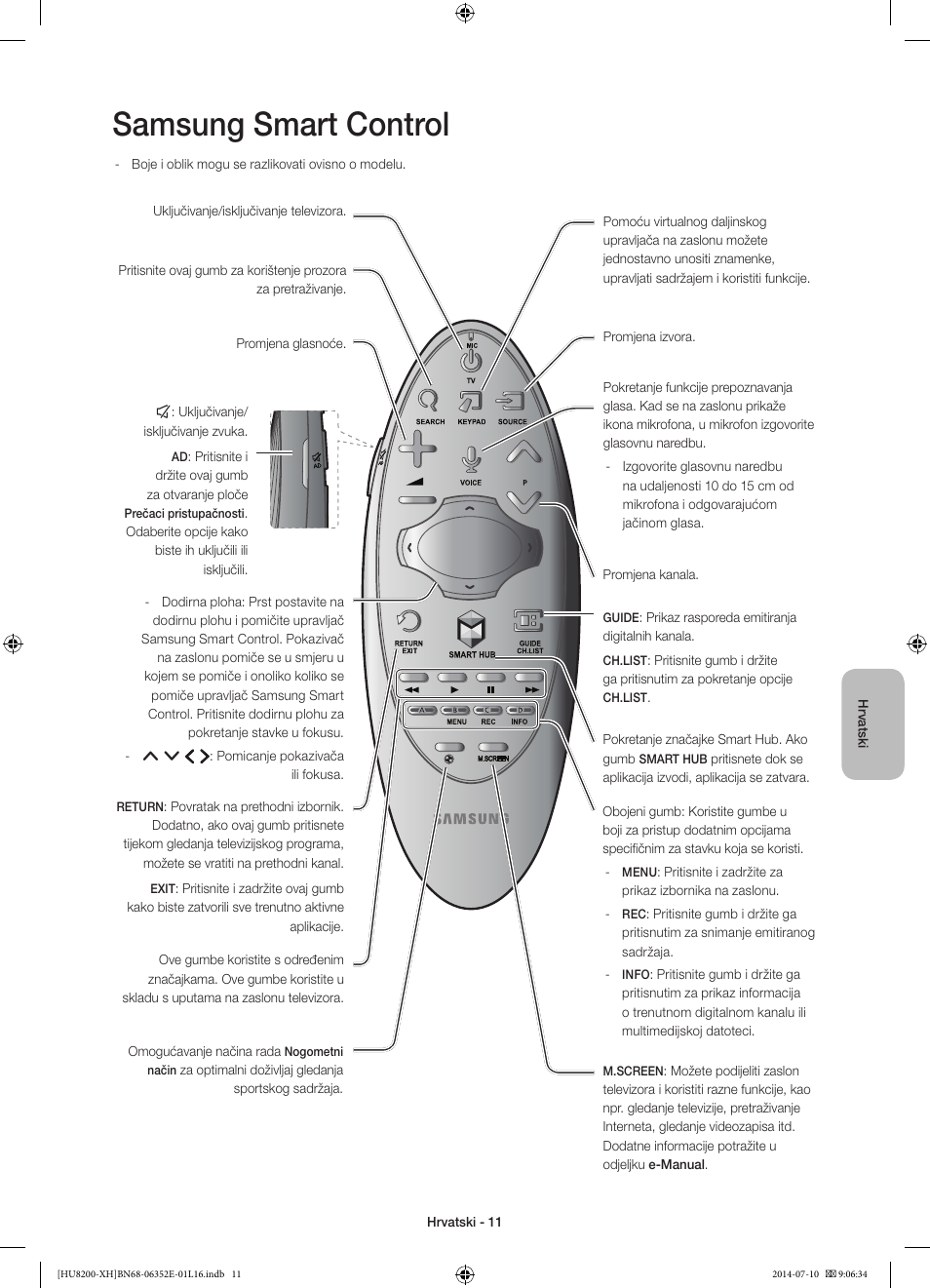 Samsung smart control | Samsung UE55HU8200L User Manual | Page 131 / 385