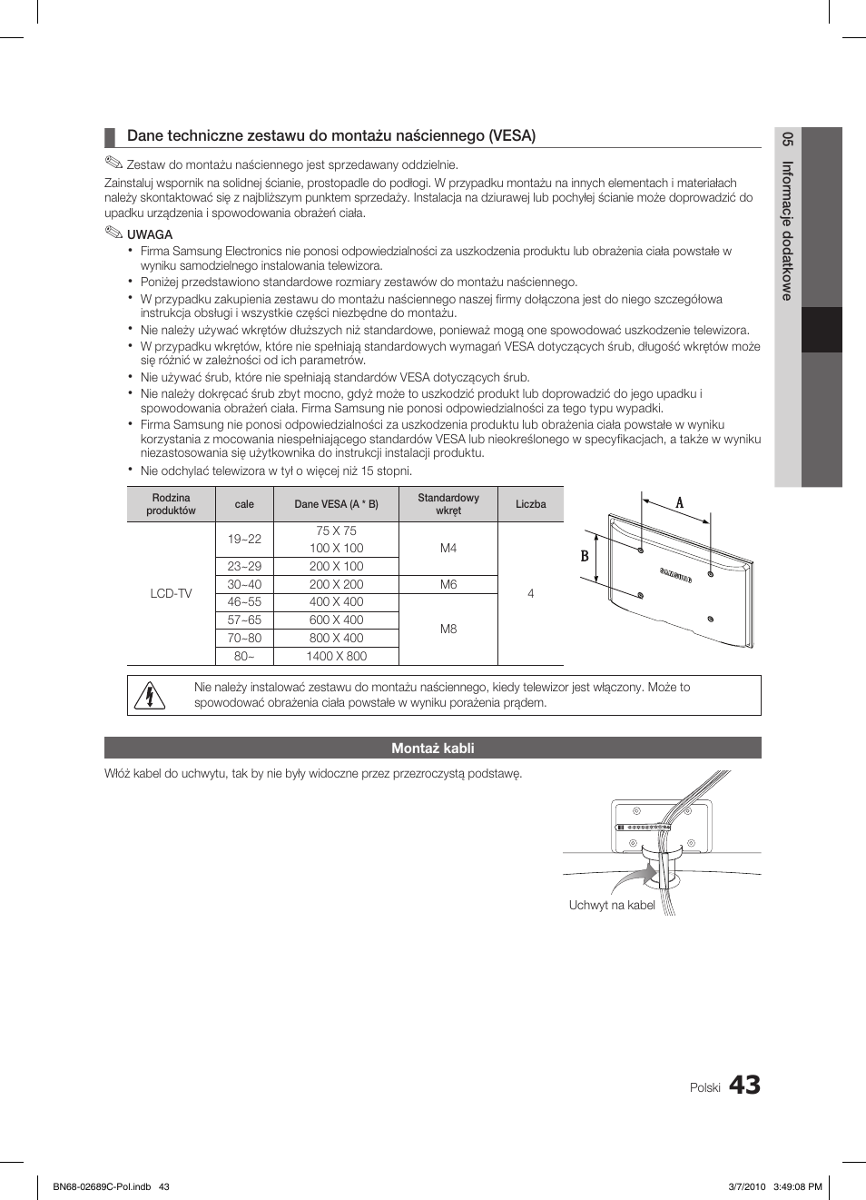 Samsung LE40C630K1W User Manual | Page 141 / 491