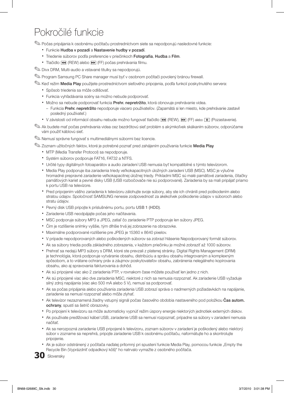 Pokročilé funkcie | Samsung LE40C630K1W User Manual | Page 373 / 491