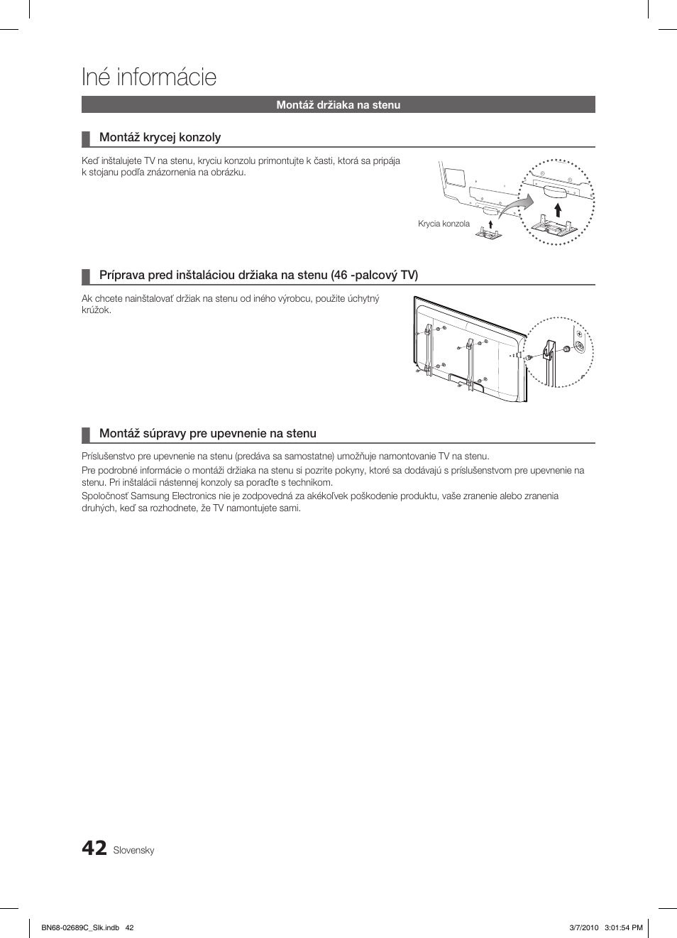 Iné informácie | Samsung LE40C630K1W User Manual | Page 385 / 491