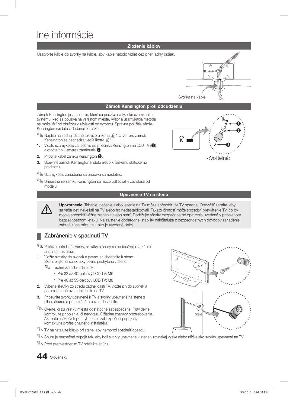 Iné informácie | Samsung LE46C570J1S User Manual | Page 387 / 491
