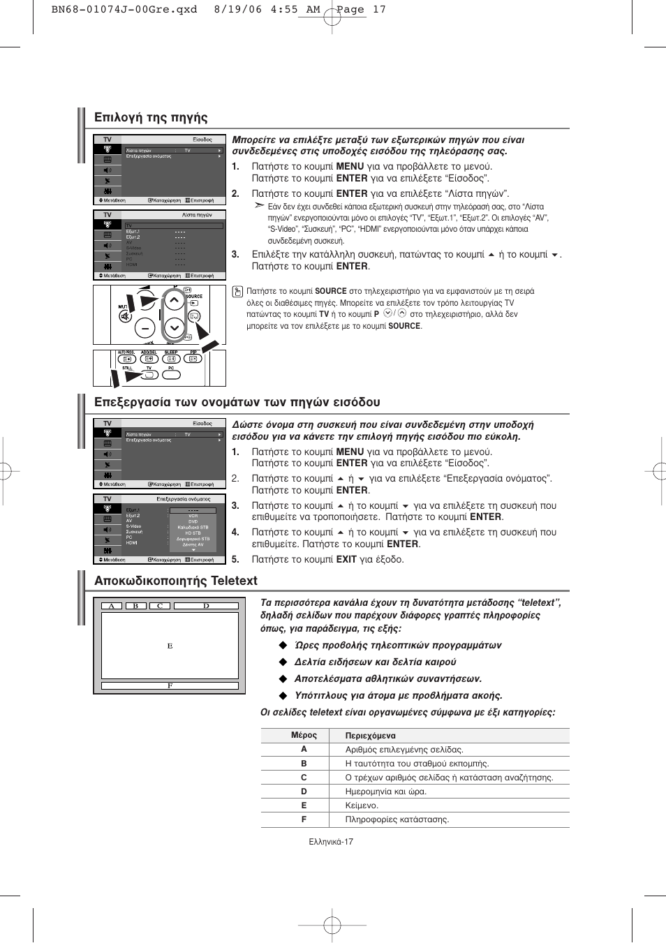 Фоˆ‰иоффилщ‹˜ teletext, Внвъб·ы›· щˆу фуфм¿щˆу щˆу лбту âèûﬁ‰ô, Ипфб‹ щл˜ лб | Samsung LE23R71W User Manual | Page 82 / 171