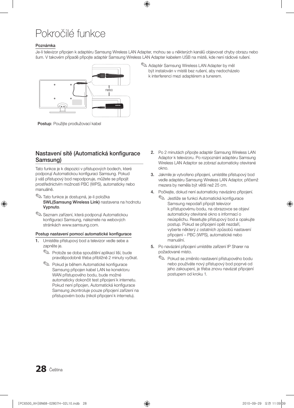 Pokročilé funkce | Samsung PS50C6500TW User Manual | Page 358 / 551