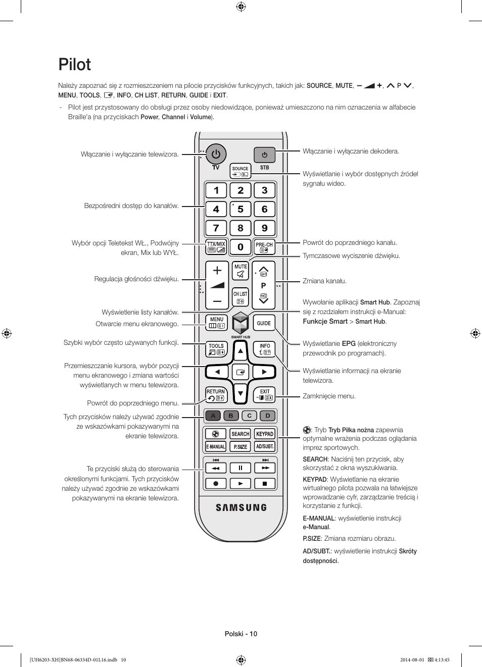Pilot | Samsung UE46H5303AW User Manual | Page 50 / 322
