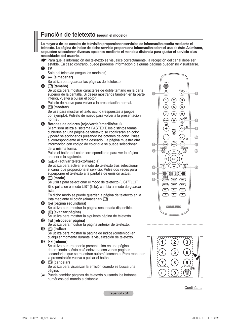 Función de teletexto | Samsung PS50A451P1 User Manual | Page 236 / 483