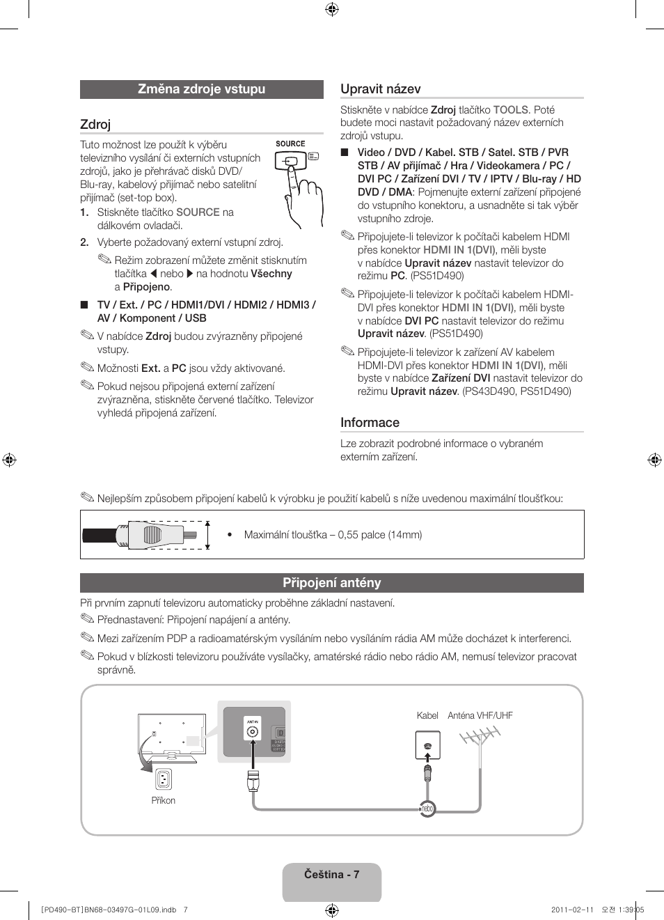 Samsung PS43D490A1W User Manual | Page 27 / 166