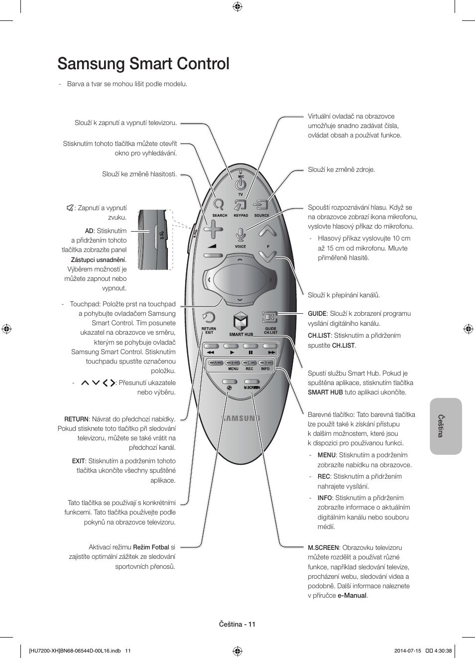 Samsung smart control | Samsung UE65HU7200U User Manual | Page 155 / 385