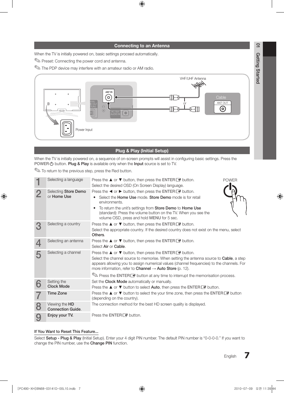 Samsung PS50C490B3W User Manual | Page 7 / 422