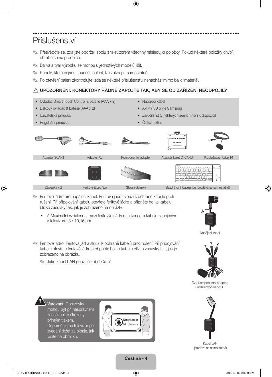 Příslušenství | Samsung PS64F8500SL User Manual | Page 148 / 385