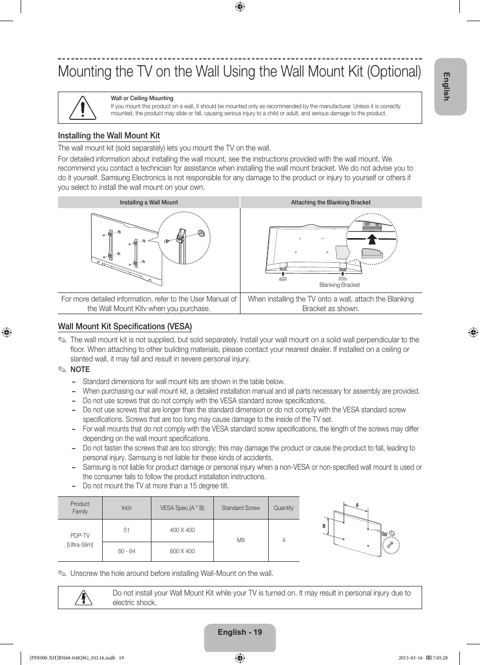 Samsung PS64F8500SL User Manual | Page 19 / 385