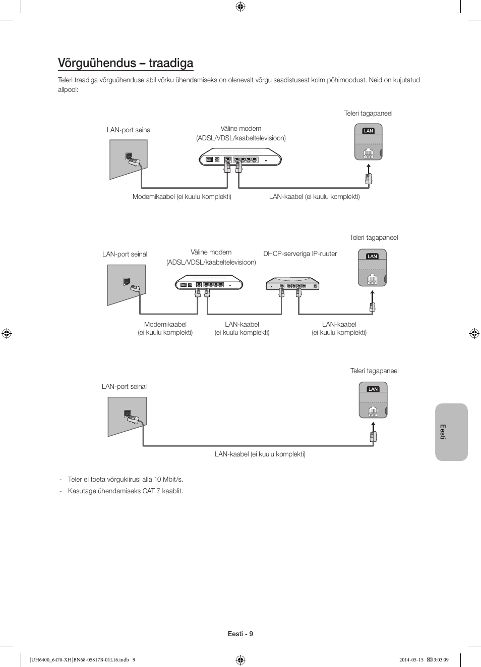 Võrguühendus – traadiga | Samsung UE48H6470SS User Manual | Page 339 / 353