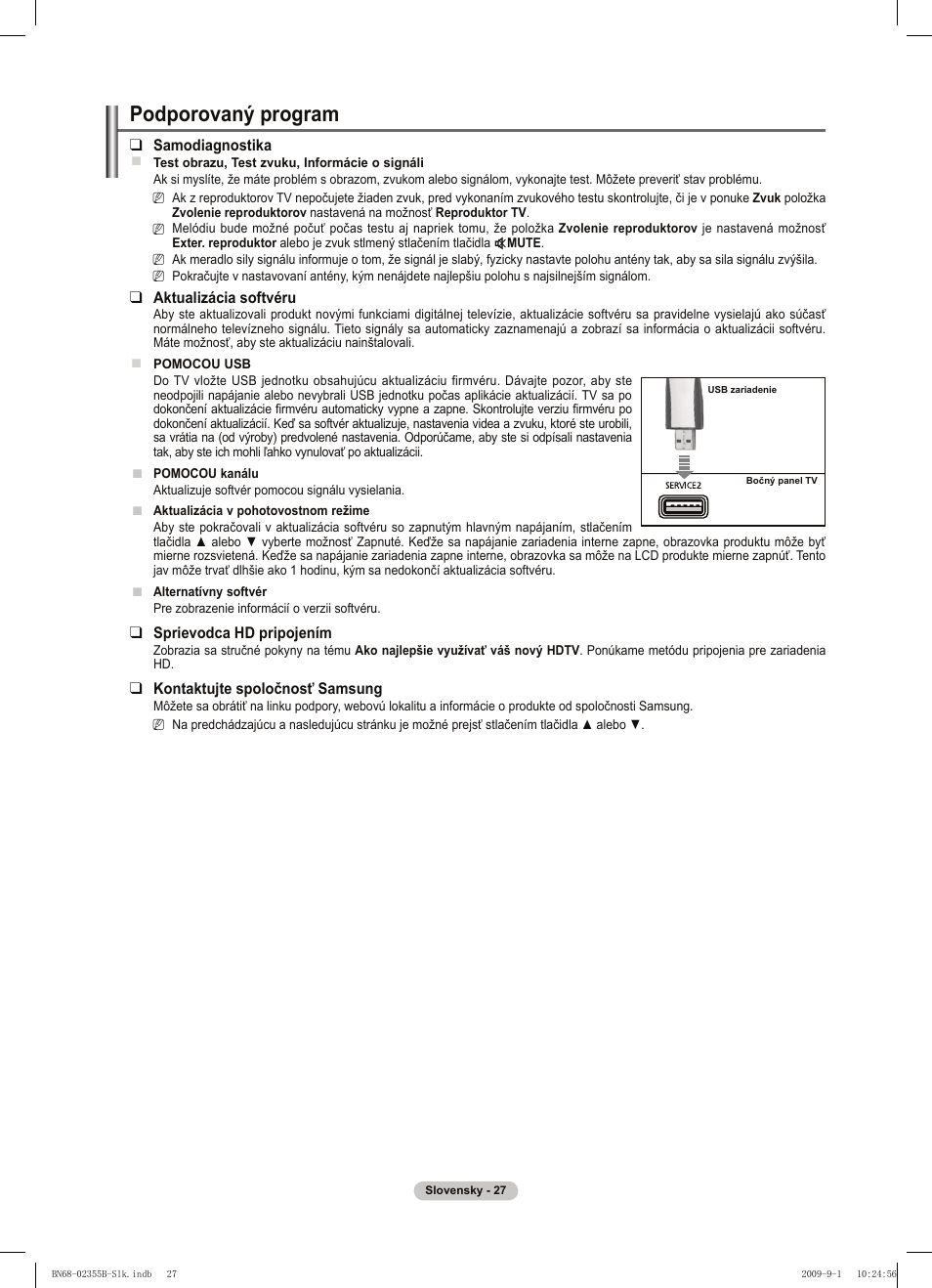 Podporovaný program | Samsung PS50B530S2W User Manual | Page 255 / 382