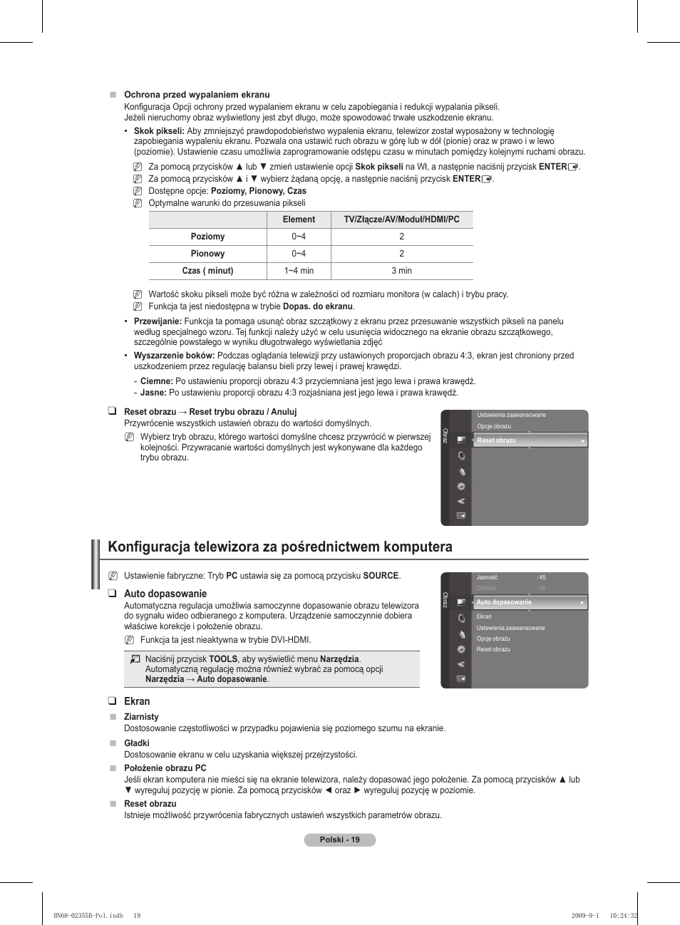 Konfiguracja telewizora za pośrednictwem komputera | Samsung PS50B530S2W User Manual | Page 95 / 382