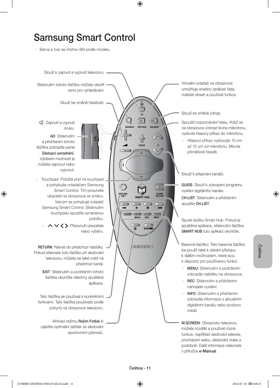 Samsung smart control | Samsung UE48H8000ST User Manual | Page 143 / 353
